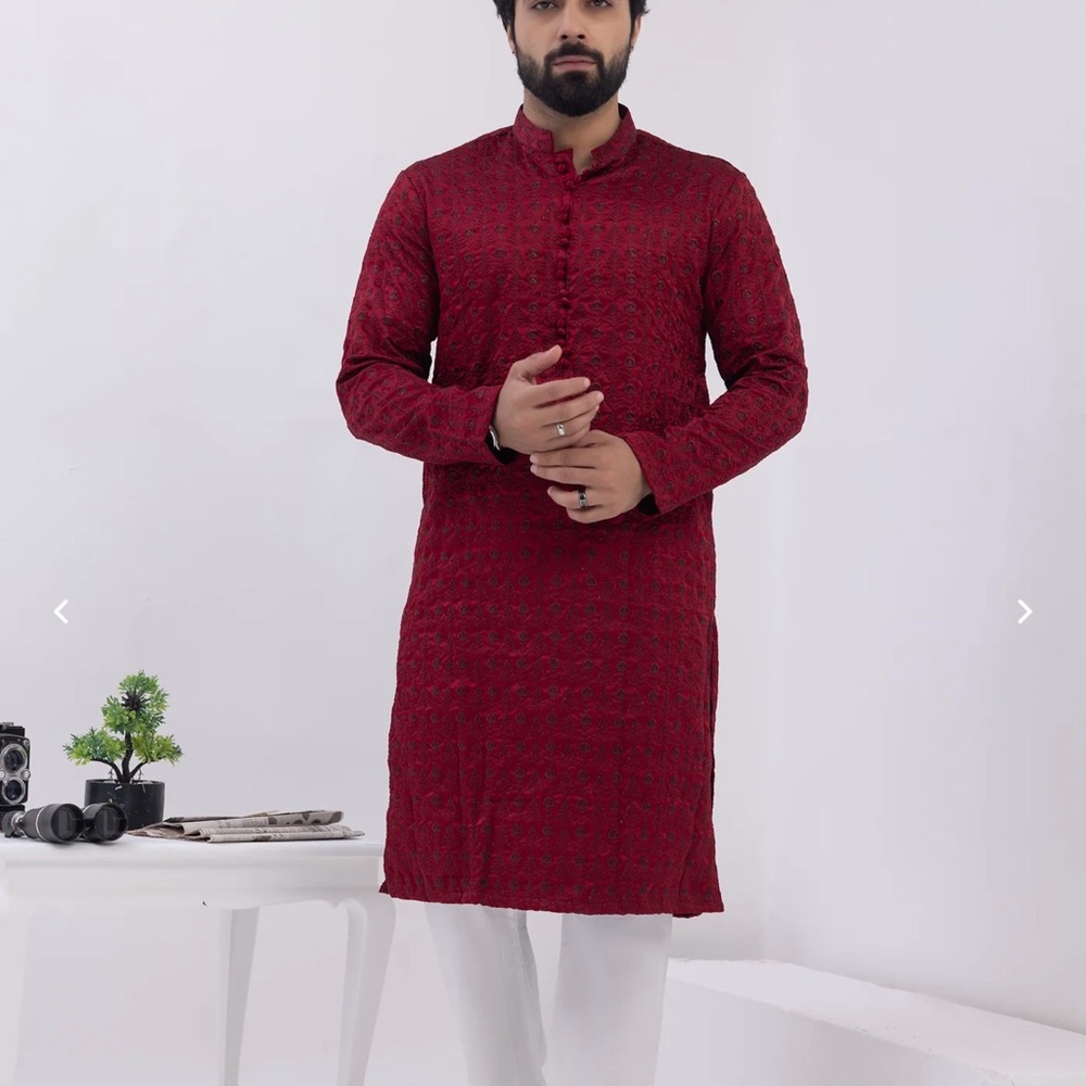 Elegant Red Kurta